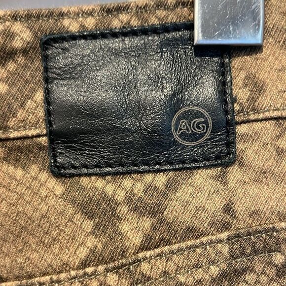 Adriano Goldschmied “Etta” Snake Print High Rise Wide Leg in Sepia Brown Size 25 - Picture 9 of 13